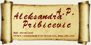 Aleksandra Pribićević vizit kartica